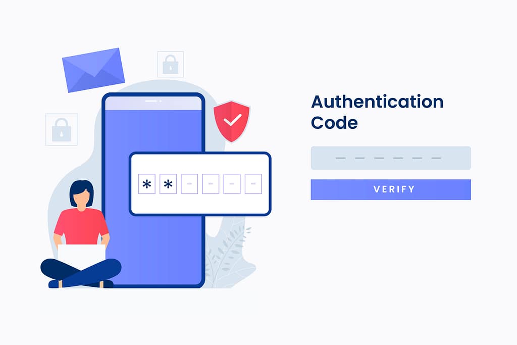 Secure Client Access in 2026: Why Access Control Is Everything 6 Illustration showing multi‑factor authentication on a mobile device, representing how MFA strengthens secure client access by verifying user identity with multiple factors.