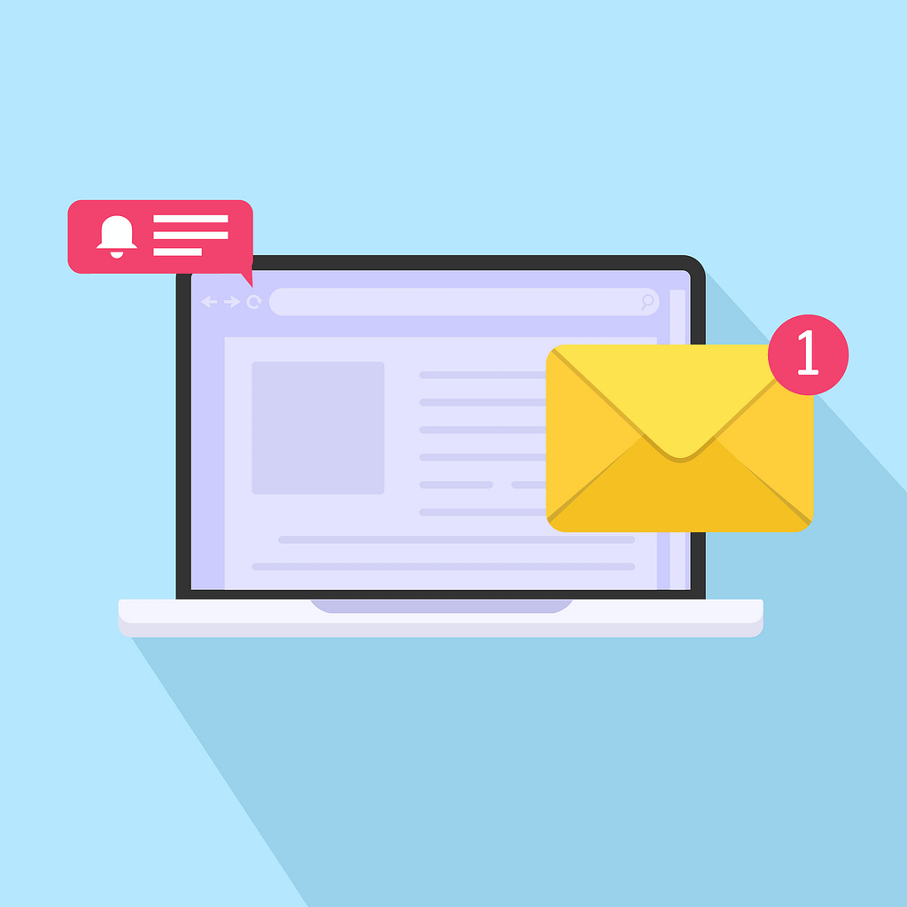 vecteezy email notification concept new email on laptop screen