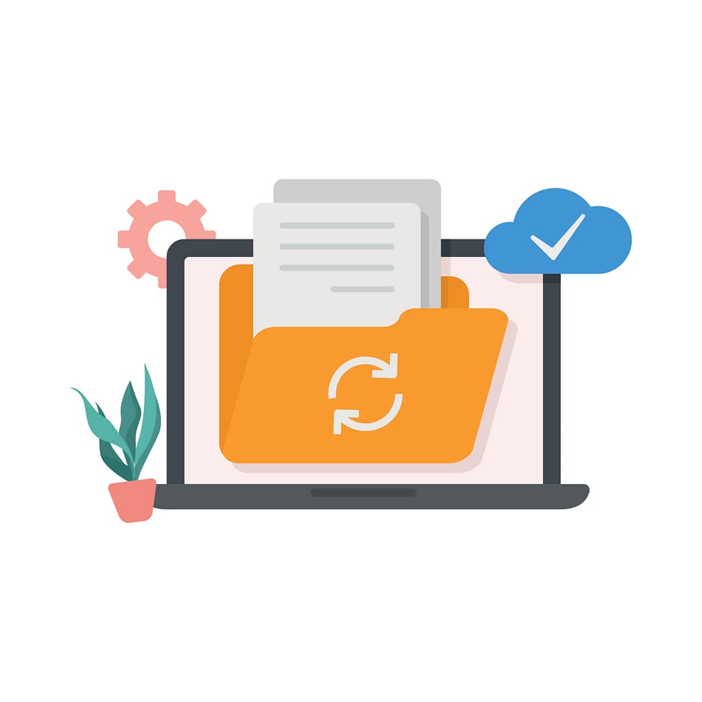 Tax Season Security Risks: 5 Gaps Firms Miss 7 Illustration of data backup and recovery system highlighting tax season security risks when recovery processes are slow or unverified.