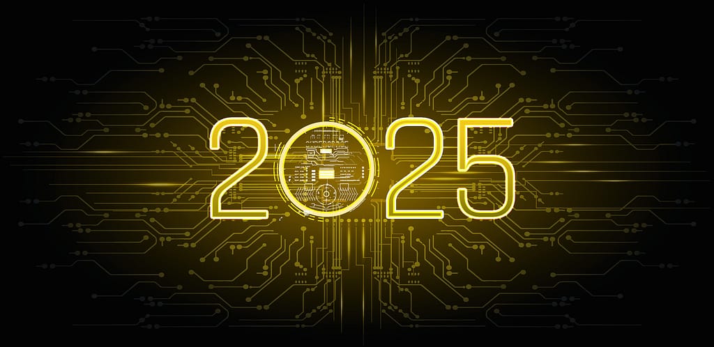 2024 IT Retrospective: Lessons Learned and Strategies for 2025 15 vecteezy futuristic digital representation of the year 2025 with 51967972