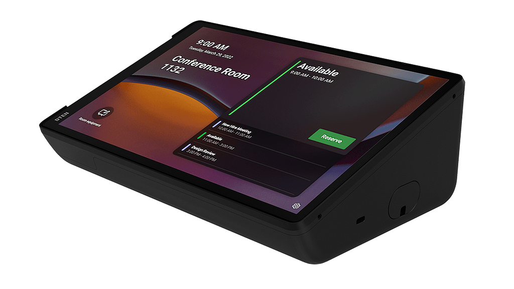 Microsoft Teams Room 5 Microsoft-certified control console and certified audio-video hardware for a microsoft teams room, including touchscreen panel, cameras, microphones, and speakers for professional meeting performance.