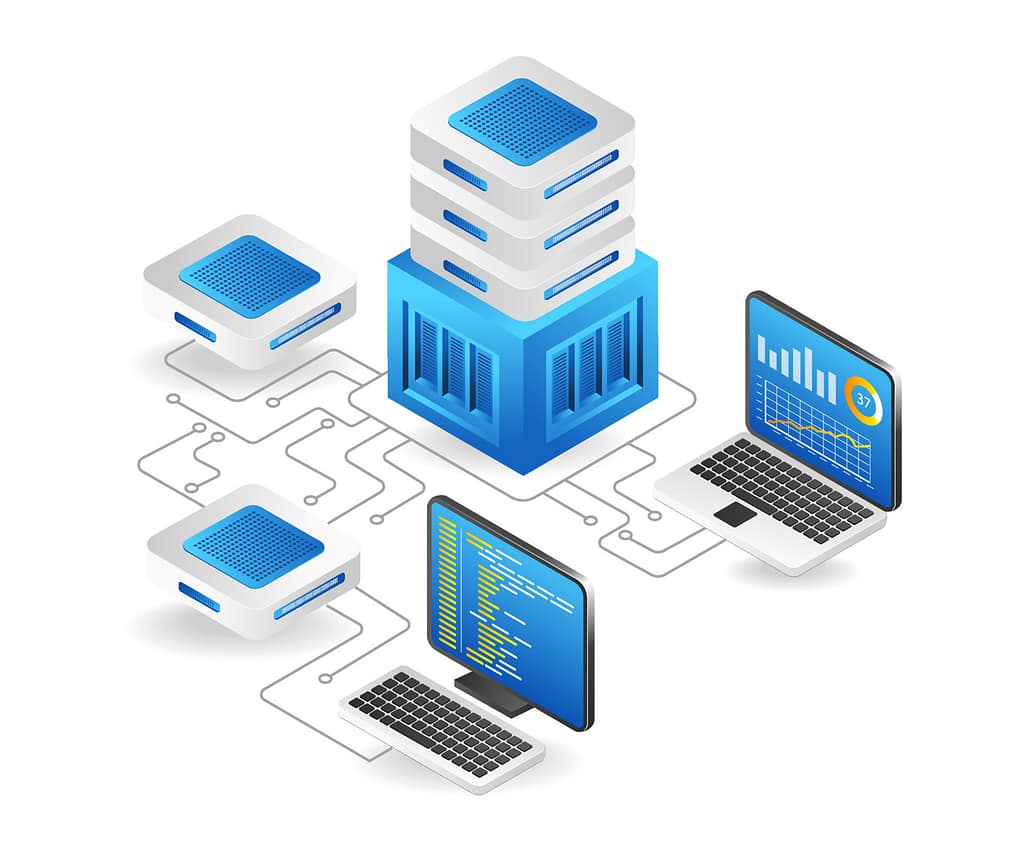vecteezy flat isometric 3d illustration cloud server network security 16716724