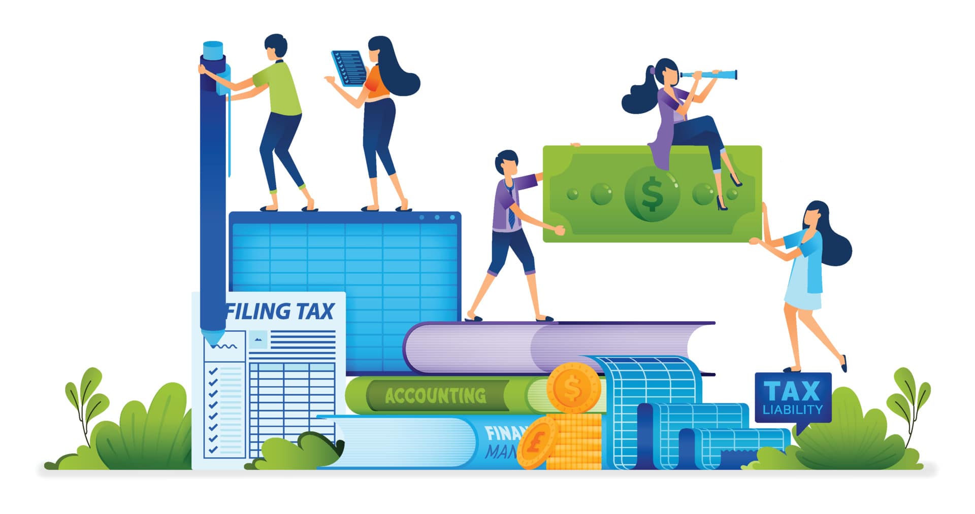 Upgrade your Tax Game with InfiNet 20 vecteezy accounting illustration of people learn to collect and 7382837