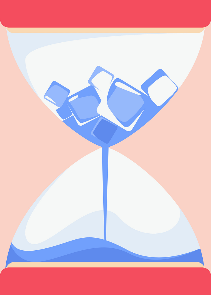 vecteezy hourglass with melting ice 8233596