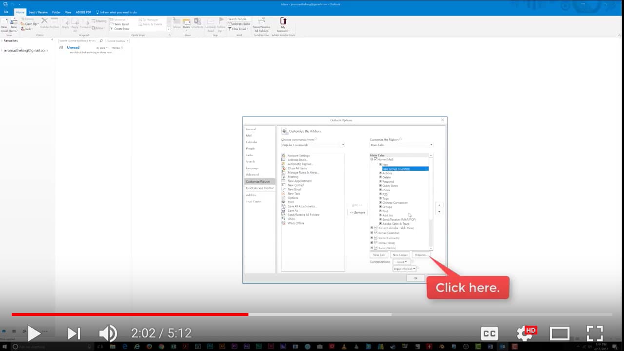 Customize the Ribbon Bar in Microsoft Outlook 2016 18 Screen%20Shot%202017-12-21%20at%2010.01.44%20AM.png