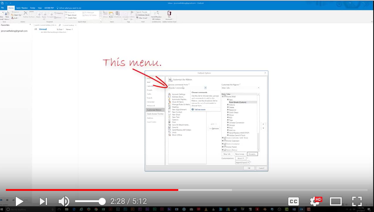 Customize the Ribbon Bar in Microsoft Outlook 2016 21 Screen%20Shot%202017-12-21%20at%2010.14.40%20AM.png