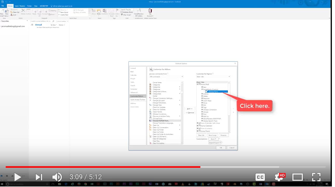 Customize the Ribbon Bar in Microsoft Outlook 2016 27 Screen%20Shot%202017-12-21%20at%2010.24.32%20AM.png