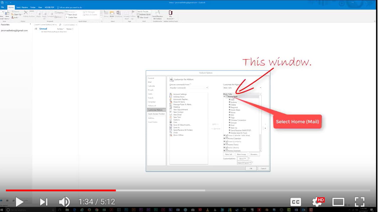 Customize the Ribbon Bar in Microsoft Outlook 2016 14 Screen%20Shot%202017-12-21%20at%209.52.34%20AM.png