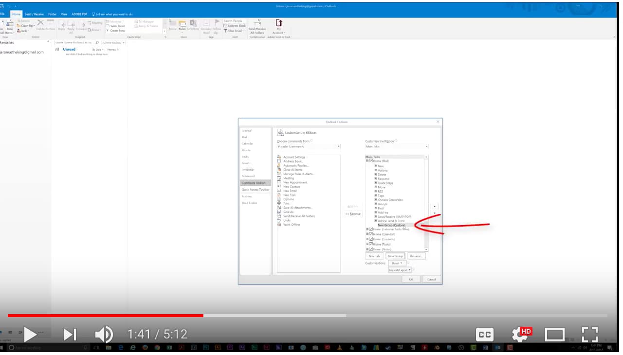 Customize the Ribbon Bar in Microsoft Outlook 2016 16 Screen%20Shot%202017-12-21%20at%209.55.58%20AM.png